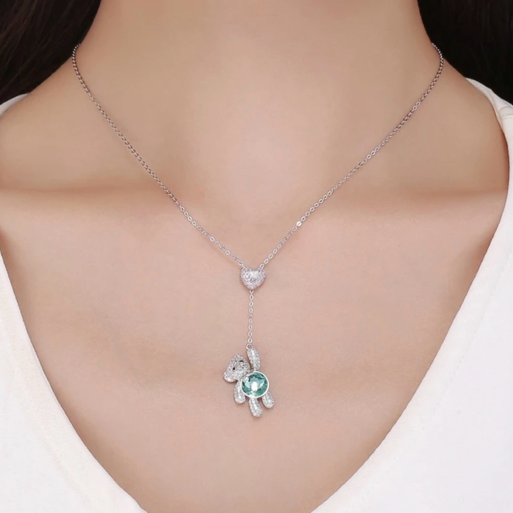 925 Sterling silver Bear Pendant Necklace